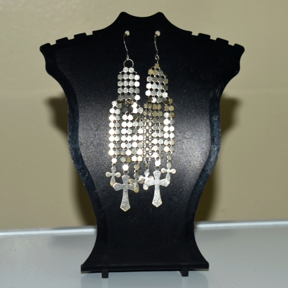 Blessed Sterling Silver Dangling Earrings - Picture 3 of 4